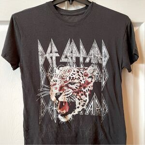 BLACK DEF LEPPARD T-SHIRT SIZE MEDIUM